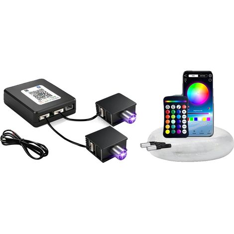Luci a fibra ottica, controllo tramite app intelligente, molteplici effetti di illuminazione, RGBW-c, package C (1/2)
