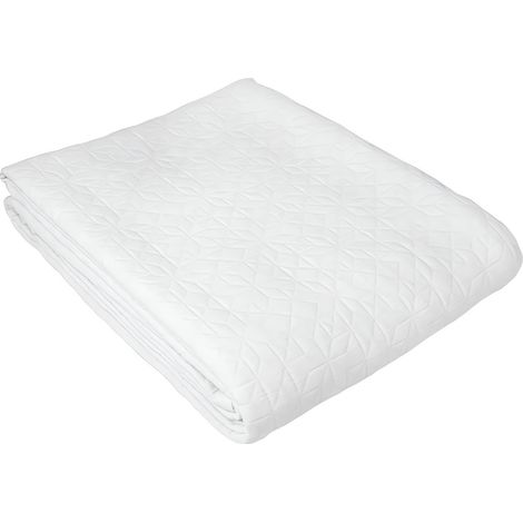 Dessus de lit 180x250 cm piqué de coton GUETHARY blanc, par Toison d'or