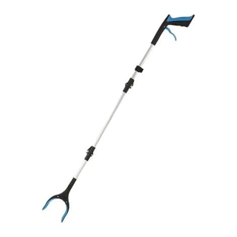 Outil de préhension ramasseur déchets avec pince à griffes pointe ordures pliable antidérapante Pour Saisir(Blue) Blue - (1/5)
