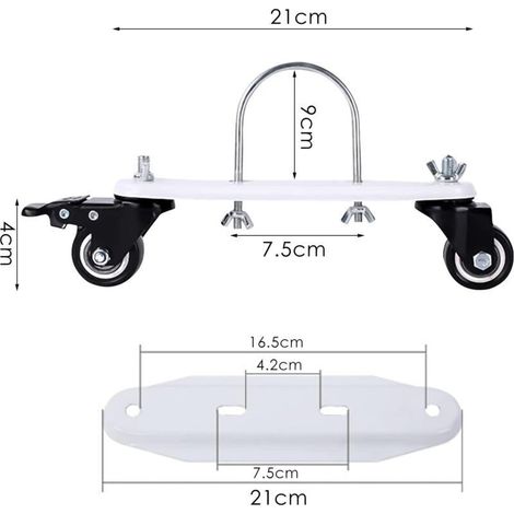 Lot de 2 Pieds pour Chauffages Infrarouges, Chauffage électrique avec Frein, Pieds pour Radiateurs Infrarouges, Pieds de radiateur électrique en Aluminium pour radiateur rempli d'huile (Type A) Lumten (1/5)