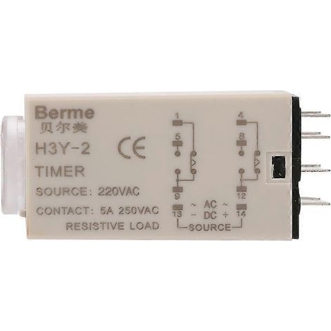 Relais temporisé H3Y-2 220 V CA, 0-10 secondes (10 s, 10 s)