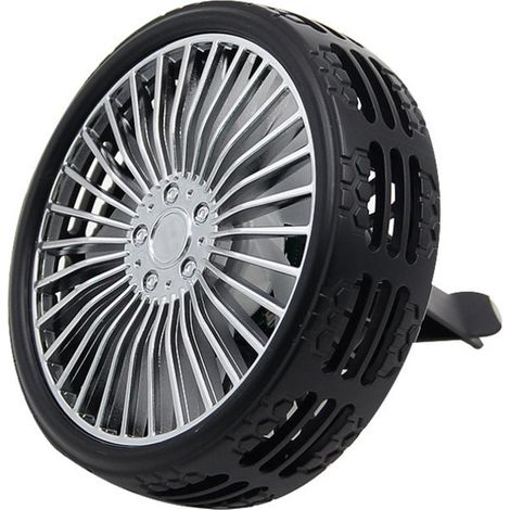 Ventilateur Auto Ventilation Grille - USB 5 V - LED Éclairage Intégré - Fixation Clip Ventouse - 1 Pièce (1/5)