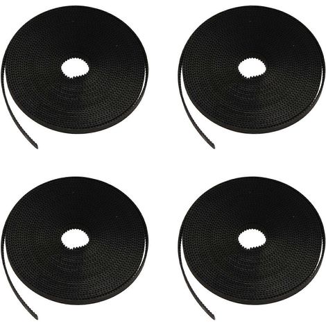4 Stück 5 Meter GT2 Zahnriemen Breite 6 mm Passend für RepRap Mendel Rostock Prusa GT2-6mm Riemen()