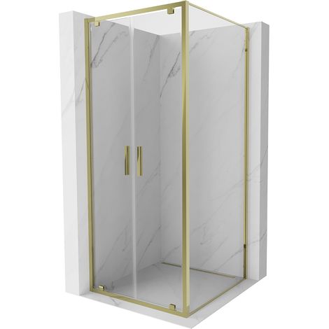 Mexen Exo Pendeltür-Duschkabine 120 x 120 cm, transparent, gold - 8182-120-120-50-00 (1/5)