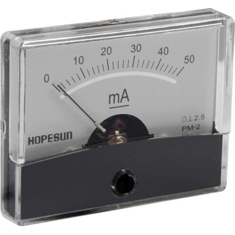 AMPÈREMÈTRE ANALOGIQUE DE TABLEAU 50MA CC 60 X 47MM VELLEMAN AIM6050 (1/4)