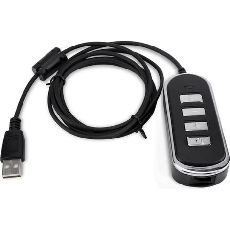 1 Câble de conversion RJ9 vers USB,Boîtier de commande,Câble 120 cm,Casque ordinateur,Bureau (1/5)