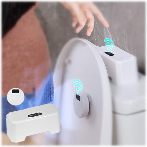– Kit de chasse d'eau sans contact – Chasse d'eau automatique mains libres avec capteur infrarouge – Étanche IPX5 pour toilettes publiques (1/5)