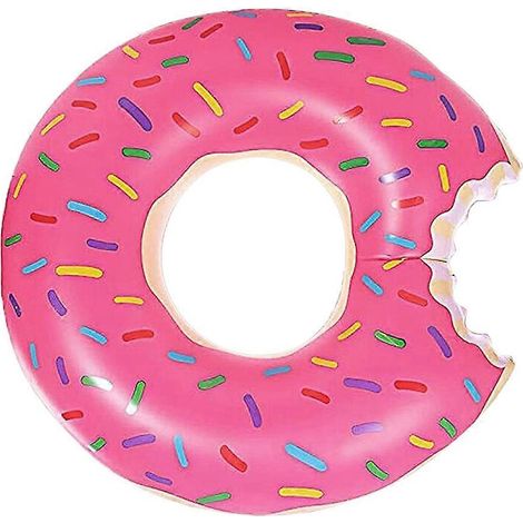 Bouée en forme de donut, jouet de piscine amusant pour les fêtes sur le thème de la piscine et des donuts - Rouge - 70 (1/5)