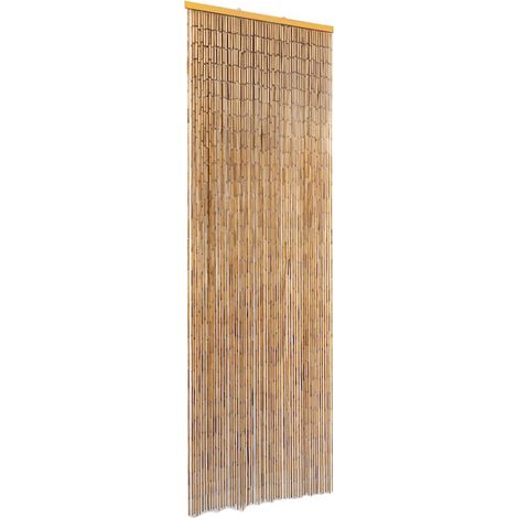 Rideau de porte anti-insectes en bambou marron 56 x 185 cm - PANGIVO (1/5)