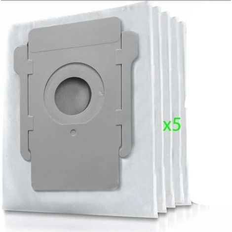 Sac à poussière Irobot Roomba i7, sac à poussière de remplacement 5 pièces pour aspirateur iRobot Roomba i7 i7+ / i7 Plus E5 E6 E7 S9 S9+ (accessoires non d'origine) (1/4)