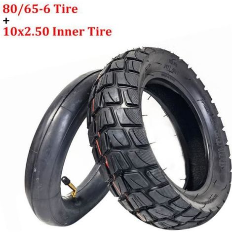 Pneu extérieur 80/65-6 avec chambre à air 10x2.50 pour scooter électrique, résistant à l'usure, installation et démontage faciles (1/4)