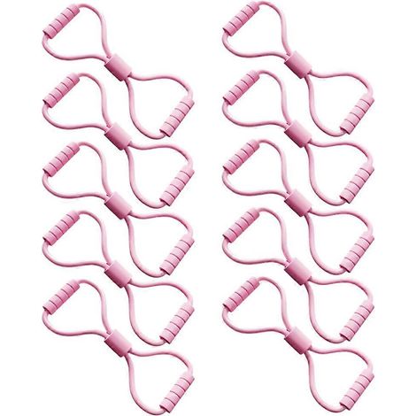 Zugseil in Form einer Acht für Frauen, elastisches Rückentrainingsseil, ideal für Yoga zu Hause, Dehnübungen und Rückenmuskeltraining (rosa). (1/5)