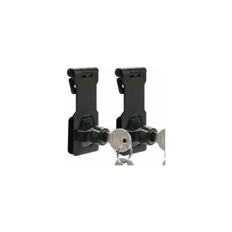 Lot de 2 moraillons de 7,6 cm avec moraillon à clé avec serrure et clé de verrouillage en métal.