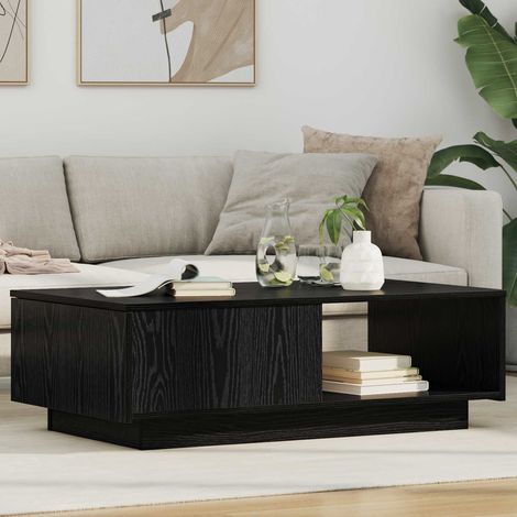 Couchtisch Schwarz Eichen-Optik 95 x 55 x 31 cm Holzwerkstoff