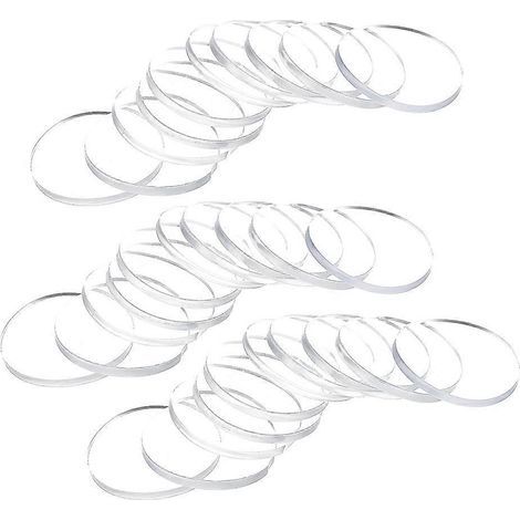 30 butoirs de table en verre professionnels, entretoises antidérapantes pratiques pour table en verre-2.50X2.50X0.30CM-Transparent color (1/4)