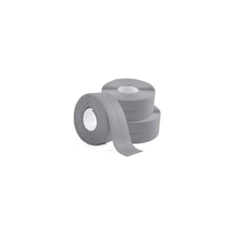 3 Rollen wasserdichtes Dichtungsband, Badezimmerdichtung, selbstklebendes PVC-Dichtungsband für Küche, WC und Badewanne (Grau) - Crezuo (1/4)