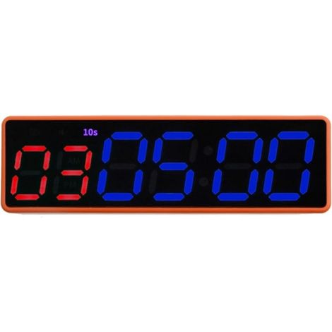 Grande horloge LED numérique surdimensionnée Minuterie de gymnastique minuterie d'intervalle entraînement Fitness horloge compte à rebours/haut/chronomètre magnétique et USB rechargeable 4 Types for o (1/5)