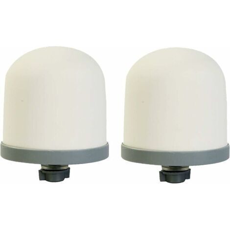 Huining Confezione da 2 filtri ceramici di ricambio per sistemi idrici, filtro ceramico a cupola, bianco (1/4)