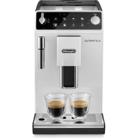 Machine a café automatique - DELONGHI - Autentica ETAM 29.513.WB - Buse vapeur Cappuccino - 15 bar - Blanc (1/3)