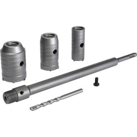 Scie à Cloche Trépan, Ø30mm, 40mm, 50mm Set de Scies Cloches , Trépan Béton 350 mm SDS Plus Tige d'Extension Pointe en Carbure de Tungstène,Scie Cloche pour Brique Pierre Béton Ciment..dyk. (1/4)