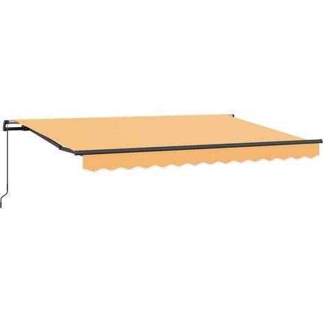 Einziehbare Markise Sand 500 x 300 cm Polyester und Stahl vidaXL