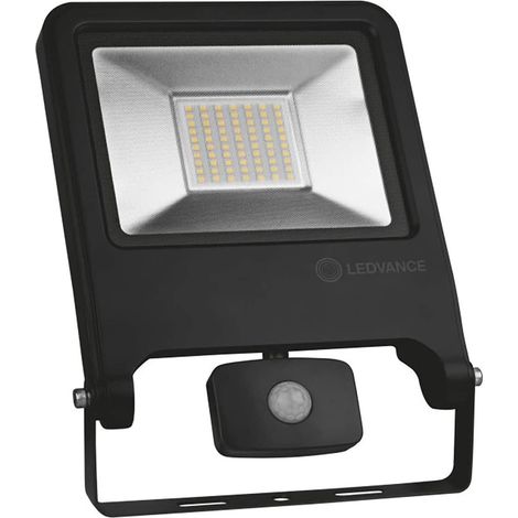 Ledvance – Projecteur à détecteur de mouvement 50W 4500lm – Lumière naturelle 4000k – Corps en aluminium noir – IP44 pour extérieur