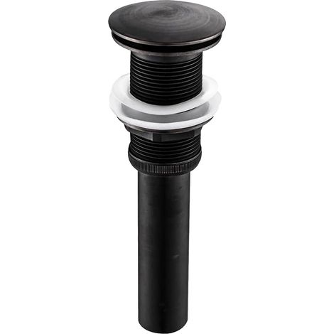 tous les laiton noir de Pétrole RUBBED Bronze Retro Design Pop Up Valve de vidage lavabo bonde pour salle de bain douche (1/5)