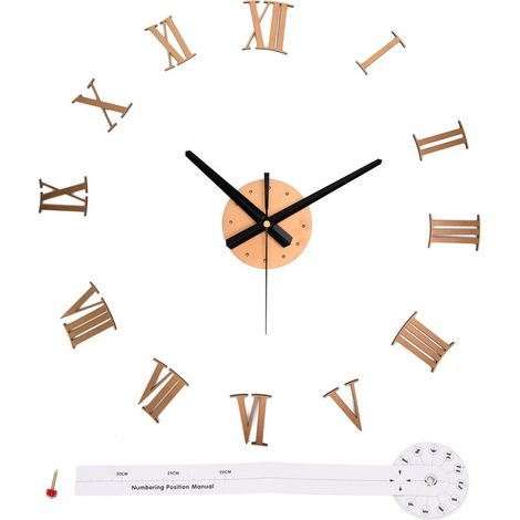 Horloge murale DIY sans cadre acrylique design luxe silencieux 3D décoration salon bureau moderne facile à installer (1/5)