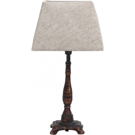 Lampe à poser Cyclid 1xe27 marron rustique 38x2020 cm