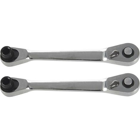 2x Mini Double Head Quick Ratchet Wrench Quick Socket Screwdriver Tool (1/5)