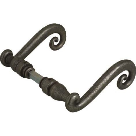 Béquille double Aquitaine époxy noir 2 portées carré 6mm - BOUVET - 14677