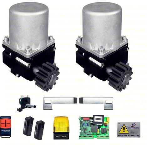 Kit 2 Motori Automazione Cancello Scorrevole 230v 300kg Per Doppia Due Anta Dfm