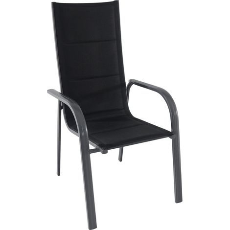 Grenada Stapelstuhl Alumin. 60x69,5x110 cm 2x2 Textilene