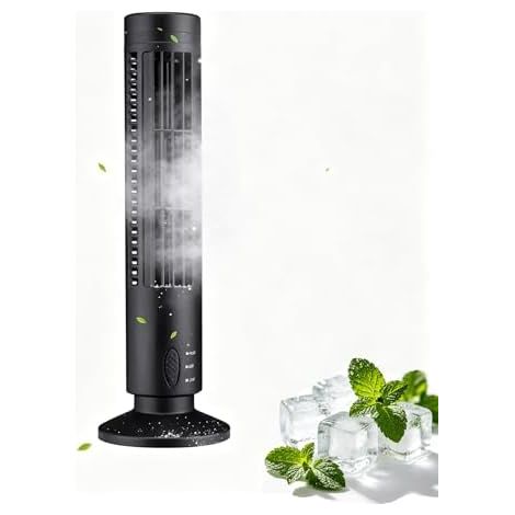 Tragbarer Luftkühler USB Turmventilator Standventilator Black (1/5)