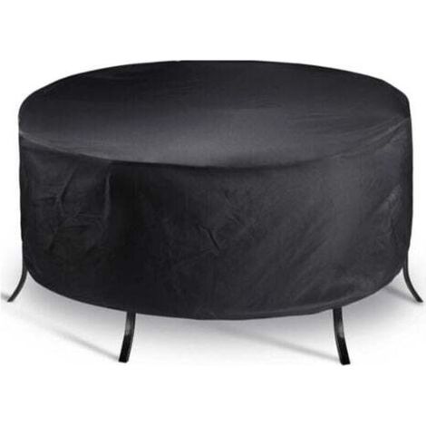 Housses pour Salons De Jardin Ronde 200x94cm, Imperméable Housse De Table Exterieur Ronde, Housse De Protection Salon De Jardin 420D Oxford Tissu, Coupe-Vent