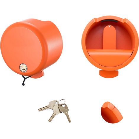 Candado para remolque, acero al carbono, diseño antirrobo, naranja (1/2)