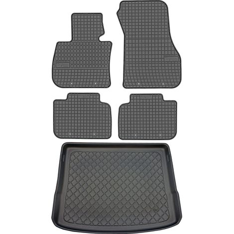 BMW Serie 2 F45 Active Tourer Monovolumen desde septiembre de 2014. Juego de alfombrillas de goma para coche y alfombrilla para maletero.