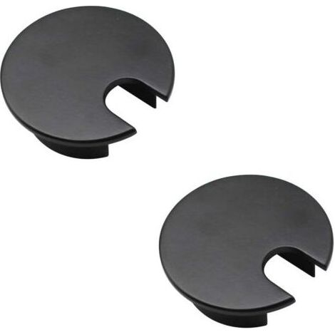 Cache Cable Bureau, 2 Pièces de Couvercle de Trou de Câble, Cache trou en Alliage de Zinc, Noir 35mm Cache Trou Rond, Convient aux Bureaux D'ordinateur, Tables à Manger (1/5)