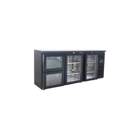Arrière bar avec 2 portes vitrées et 2 tiroirs - Saro