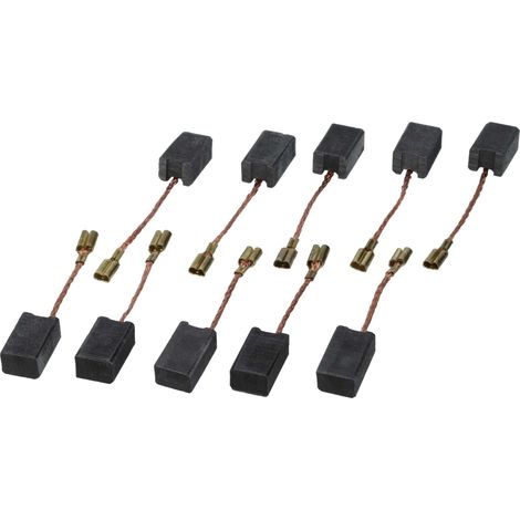 vhbw 10x spazzola carbone 5,9 x 7,95 x 13,3mm compatibile con Rupes BigFoot LHR75 levigatrice rotorbitale, lucidatrice