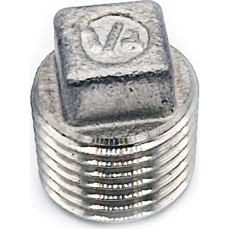 Bouchon à tête carrée mâle G1/4en acier inoxydable 316