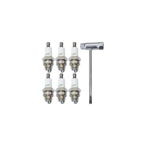 L7T BPMR7A Bougie d'allumage pour STIHL 009 010 011 012 015 MS170 MS170C MS171 pour Husqvarna 36 41 61 66 136 137 141 142, Remplace pour BPM7A BM6A RCJ6Y RCJ7Y WSR5F WS8E (1/5)