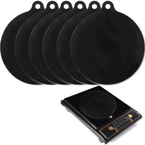 6 pièces Tapis de protection de plaque à induction électrique , tapis de silicone antidérapant, plaque de cuisson protection contre les rayures, - Tapis isolé pour la chaleur,27.5cm24cm (1/5)