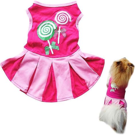 Minivestido de animadora para mascotas, de algodón. (1/5)