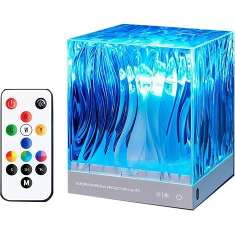 Lampe projecteur aurore boréale, éclairage d'ambiance galaxie 18 couleurs, lampe projecteur avec minuterie et télécommande (1/5)