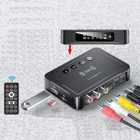 NFC-Bluetooth-5.0-Empfänger, Bluetooth-FM-Transmitter, 3-in-1-Bluetooth-Adapter für Computer