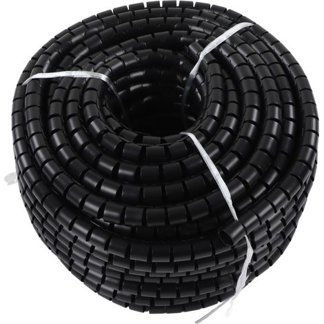 Verschleißfester Kabelschutzschlauch, säure- und laugenbeständiges Spiralrohr, schwarzer Kabelschutz, 28 mm Durchmesser, 40 m Länge (1/5)
