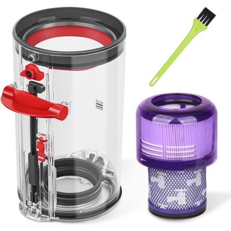 Dustbin and Filter for Dyson V11 V15 Vacuum Cleaners, Dust Container for SV14 SV15 SV17 SV22 Part Number 970050-01/965443-01 (1/4)