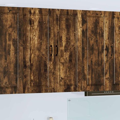 vidaXL Armadietto a muro PORTO Rovere fumé 80 x 31 x 100 cm