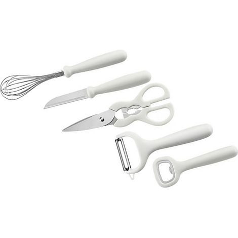 Ensemble d'ustensiles de cuisine avec support de rangement, kit multifonctionnel de 6 pièces pour la maison, l'hôtel et le restaurant. (1/5)